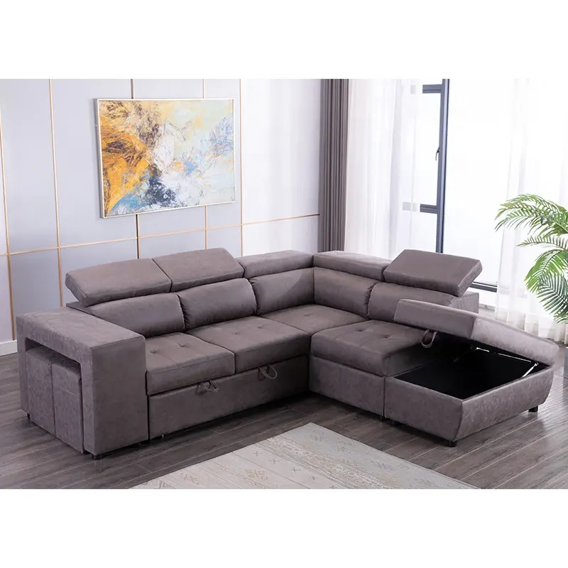 Factory Sectional Sofa With Pull Out Bed Couch Bed Sofa For Living Room Guest Sleeper Bed