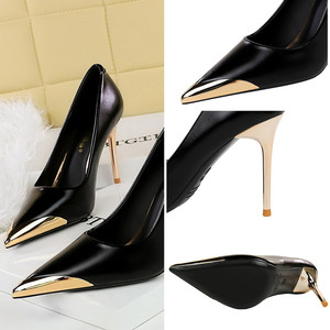 3739-25 <span class=keywords><strong>Scarpe</strong></span> <span class=keywords><strong>con</strong></span> <span class=keywords><strong>Tacco</strong></span> Alto alla Moda per Donne, Slip-on <span class=keywords><strong>con</strong></span> <span class=keywords><strong>Tacco</strong></span> Sottile, Punta in Metallo, <span class=keywords><strong>Scarpe</strong></span> da Sposa per la Sposa, Décolleté per Donne - Product Image 5