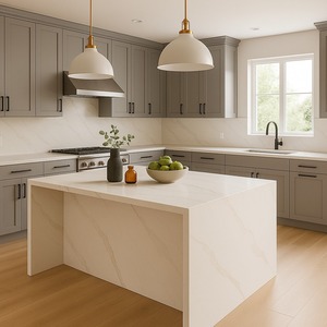 Thiết kế hiện đại nhân tạo lớn calacatta đá cẩm thạch trắng đá thạch anh tấm calacatta vàng thạch anh Countertop cho ăn Vanity đầu - Product Image 1