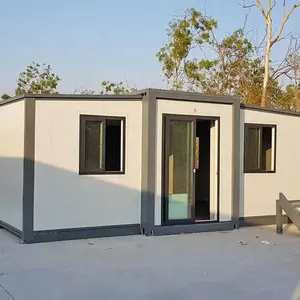 Çin prefabrik 20 40ft ev lüks 3 yatak odası özel hizmet ile genişletilebilir konteyner ev