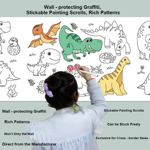 Rouleau de papier de coloriage Graffiti de 3 mètres ensemble de jouets éducatifs pour enfants cadeau pour les enfants - Product Image 6