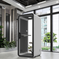 UNIBOOTH Cabine téléphonique insonorisée personnalisable en promotion, cabine silencieuse mobile pour appels privés, montage rapide, réduction du bruit