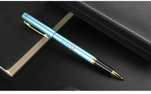 促销塑料中性笔白色粉色紫色蓝色黑色0.5毫米书写宽度黑色墨水 - Product Image 3