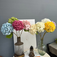 Fleur Artificielle Nouvelle Hydrangea Baroque Unique en Soie pour Mariage et Décoration Intérieure