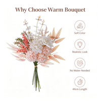 Bouquet de pissenlits artificiels pour décoration intérieure, roses de mariage, fleurs murales, fleurs artificielles à tenir en main