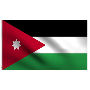 Drapeau de Jordanie 3x5 pieds, grand drapeau allemand simple face pour événements sportifs, matchs de football, fêtes, Oktoberfest, bars, rues, personnalisable - Product Image 1