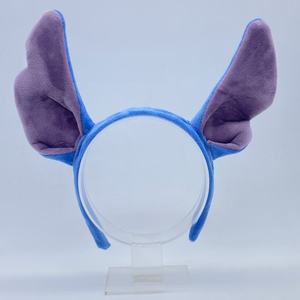 عصابة رأس للأذنين الزرقاء ، إكسسوارات شعر ناعمة من القماش الأزرق والأرجواني لمحبي حفلات هالوين تأثيري للبالغين - Product Image 4