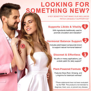 Parches Transdérmicos de Bienestar Acentiallabs con Extracto de Maca y Damiana, Favorecen la Libido Saludable y el Equilibrio <span class=keywords><strong>Hormonal</strong></span>, Suplemento, Parches del Amor - Product Image 5