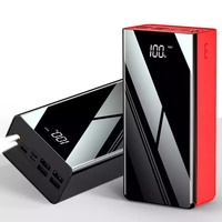 50000mAh draagbare powerbank met hoge capaciteit, Li-polymeer, LED-display, 4 USB-uitgangen, type-C-ingang voor buitenactiviteiten, kamperen, reizen en noodgevallen