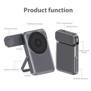 Banco de Energía Magnético 2026 de 10000mAh, Cargador Portátil Magnético para iPhone y Samsung, Carga Rápida Inalámbrica USB-<span class=keywords><strong>C</strong></span> PD 20W - Product Image 4