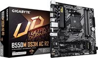 Motherboard B550M DS3H AC R2 AM4 MATX Mendukung Prosesor Seri Ryzen 5000/4000/3000, DDR4, 2XM.2, PCIe 4.0, WIFI5
