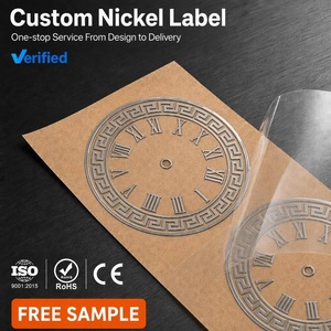 Etiqueta de Logo 3D Antiga Personalizada de Alta Adesão em Níquel, Adesivo Metálico Vintage Eletroplated para Mostrador de Relógio - Product Image 1
