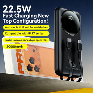 Banco de Energía Portátil de Alta Capacidad, Carga Rápida, 20000mAh, PD 22.5W Máx., Pantalla Digital, Logotipo y Empaque Personalizables - Product Image 2