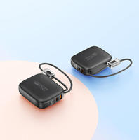 Chargeur rapide 2 en 1, batterie externe avec affichage LED, grande capacité 20000 mAh, mini, avec cordon intégré, interfaces Type-C