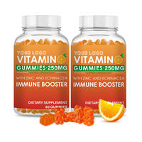 Complément alimentaire végétalien OEM à base de pectine d'agrumes, échinacée, booster immunitaire supplémentaire, gommes à la vitamine C