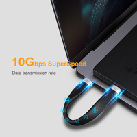 CableCreation Cable USB C a USB C de 0.4 pies, Carga Rápida PD de 60W, 10Gbps, 4K, Cable Plano FPC para Power Bank, iPhone 17, 16, SSD