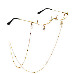 ไม่มีเลนส์แว่นตากรอบครึ่งขอบทำจากโลหะอนิเมะสไตล์สาวๆสไตล์สื่อสังคมออนไลน์ - Product Image 4