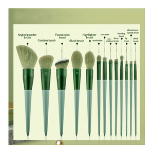 Nuevo set de brochas de maquillaje con cerdas suaves para rubor, sombra de ojos, corrector, base, polvo suelto y brocha de alto brillo. - Product Image 6