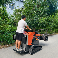 Mini Skid Steer Loader Efisiensi Tinggi dengan Chassis Beroda Rantai dan Bucket untuk Perawatan Properti, Pengiriman Cepat
