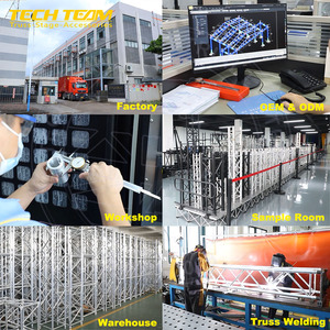 Giàn khung nhôm tùy chỉnh OEM, giàn sân khấu, giàn trưng bày hình vuông cho gian DJ, đèn LED di động - Product Image 6