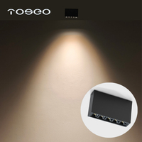 Plafonnier LED carré/rectangulaire moderne en aluminium 10,5W pour hôtels, galeries et bureaux