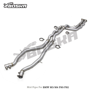 สแตนเลสสตีลขัดเงาหนา1.5มม. ความยาวเท่ากัน M3ท่อกลาง/F80 M4/F82 3.0T 2014-2019 - Product Image 4