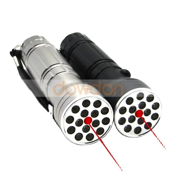 3 in 1 16 LED Torch UV Ultra Violet Light & Red Laser Pointer Flashlight