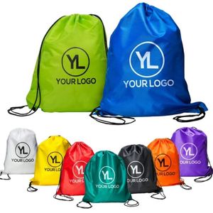 Sac à dos personnalisé en polyester imprimé, écologique, durable et tendance, avec cordon de serrage, idéal comme sac cadeau - Product Image 1