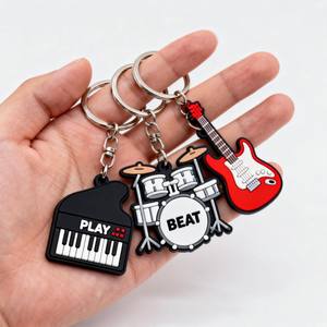 حلقة مفاتيح مخصصة من البي في سي الناعم ثنائي الأبعاد من مصنع صيني بالجملة لصنع سلاسل مفاتيح مطاطية كهدايا ترويجية - Product Image 1