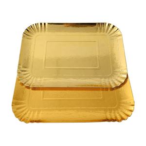 Zy Verpakking Rechthoek Gouden Lunch Trays Restaurant Fast Food Dragers Sterk Dik Genoeg Gemakkelijk Om Taart Cake Gouden Voedsel Borden - Product Image 5