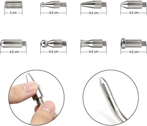 Set di 22 Pezzi Universali per Riparazione <span class=keywords><strong>Ammaccature</strong></span> Senza Vernice, Kit in Acciaio Inox con Ganci a S per Rimozione Danni da <span class=keywords><strong>Grandine</strong></span> e <span class=keywords><strong>Ammaccature</strong></span> alla Carrozzeria - Product Image 5