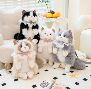 Sac à dos en peluche chat Ragdoll réaliste, bretelles réglables, le <span class=keywords><strong>cadeau</strong></span> d'<span class=keywords><strong>anniversaire</strong></span> ultime pour les filles, fournisseur de fête - Product Image 1