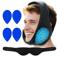 Compresse de glace personnalisée avec logo, avec 4 compresses de gel chaud/froid, pour les dents de sagesse, enveloppement de tête pour le visage et les douleurs à la mâchoire/dentaires