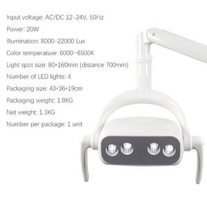 6500K 22000LUX Dentaire LED Lumière <span class=keywords><strong>Lampe</strong></span> Orale <span class=keywords><strong>Lampe</strong></span> LED Sensible pour Unité de Chaise Dentaire Lumière Orale Clinique Mobile Équipement Dentaire - Product Image 2