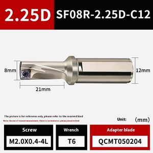 Único Borda <span class=keywords><strong>U</strong></span> Broca Inserir XCMT/QCMT 040104/050204/060204/070304/08/10 Fast Feed TCAP para Brocas Violentas Multiuso - Product Image 6