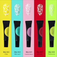 BQAN — Gel d'estampillage OEM, étiquette privée, coloré, scintillant, 12 couleurs, pour les plaques d'estampage, pour Nail Art, 8ml