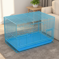 Cage à oiseaux pliable, légère, extra-large, durable, en métal, pour poulets, cailles, perroquets, canards, pour la maison et l'extérieur, avec plateau