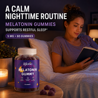 Gummies Vitaminées pour le Sommeil des Adultes Marque Blanche Saveur Raisin 60 Unités Complément Alimentaire Endormissement Rapide Soulagement du Stress Non Stimulant