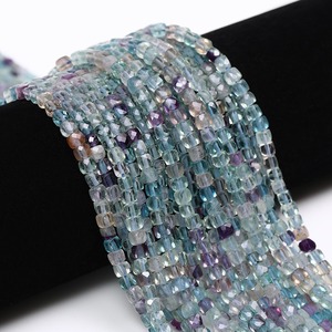 Chữa bệnh các loại đá quý mặt hạt 4x4mm mặt đường hạt thạch anh tím Agate Quartz Cube vuông hạt đối với trang sức làm - Product Image 4