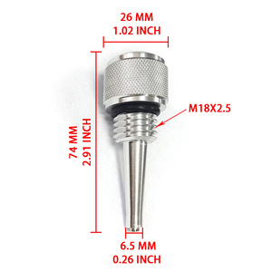 Aluminum Oil Gauge Magnetic For <b>Generator</b> Parts 55201 Silver Finish - Product Image 3