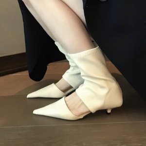 Botines de tacón de aguja elegantes con diseño sexy y adelgazante, ideales para fiestas y oficina, con punta hueca, tendencia de otoño. - Product Image 2