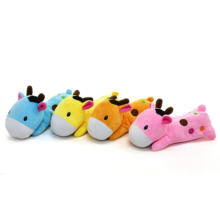 Popular kawaii cartoon plush giraffe pencil case cute animal pencil case box plush toy doll gift school supplies stationery