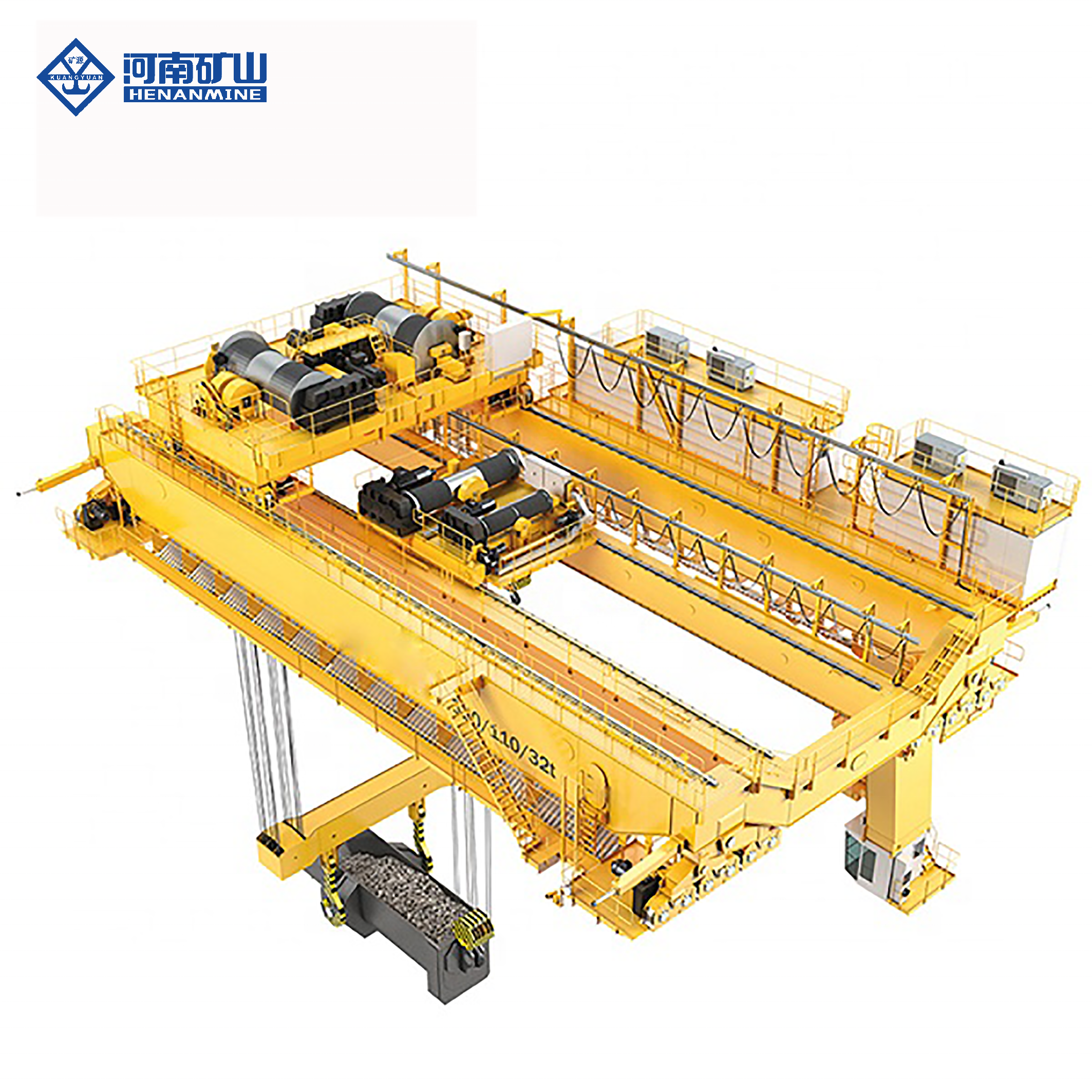 125T YZS Type Casting Bridge Cranes Four Beam Heavy Duty
