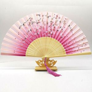 Custom <b>Pattern</b> Folk Style Painted Design Abanicos Bamboo Hand Folding Fan for Sale Performance Decoration Wedding Party Gift - Product Image 3