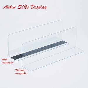 Profilés plastiques en PVC transparents en forme de L avec bande magnétique, moulés par extrusion, pour séparateurs d'étagères, fabriqués sur mesure directement en usine - Product Image 6