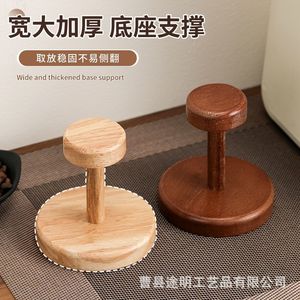 Wooden Desktop Paper <b>Cup</b> Dispenser Solid Wood Storage Rack For Coffee Tea Shops - Product Image 4