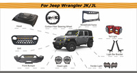 Pare-chocs avant et arrière en acier et aluminium noir pour JEEP JL, fabriqué en usine, tout-terrain 4x4