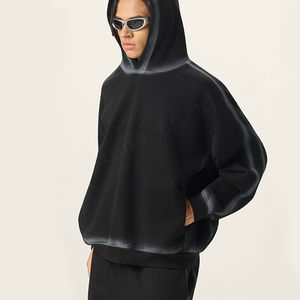 Otoño e Invierno logotipo personalizado lujo de gran tamaño peso pesado polar cálido algodón fabricantes 350 Gsm pulóver hombres Sudadera con capucha - Product Image 3