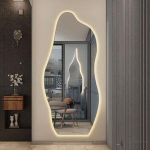 Vente en gros de miroirs de corps entier rétroéclairés multifonctionnels sans cadre de forme irrégulière à fixer au mur pour salles de bain et salons - Product Image 5