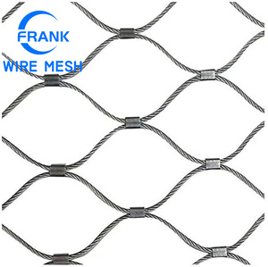 Korrosionsbeständiges 50~150mm Maschenweite 316 316L Edelstahl Flexibles Ferrule-Drahtseilnetz für Küstenbrücken-Schutz - Product Image 1